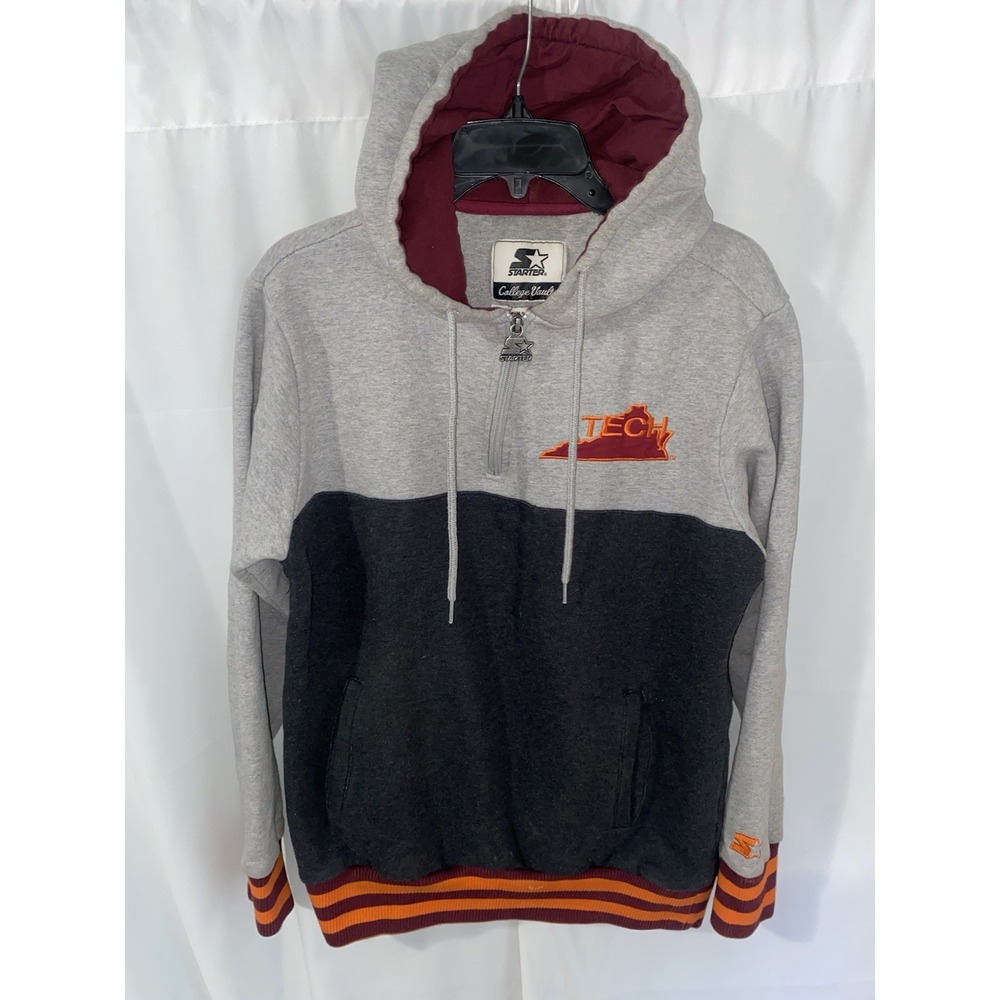 Virginia Tech Hokies Starter College Vault Hoodie Hooded Sweatshirt Mens Small